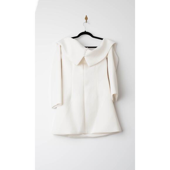 TOJHÀ Emmaline White Off-Shoulder Cocktail Dress - Size 14 - Picture 6 of 11